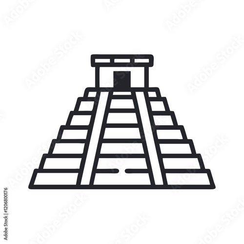 mayan pyramid icon design