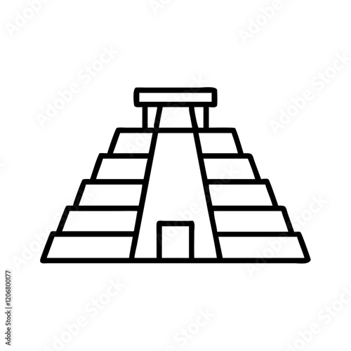 mayan pyramid icon design