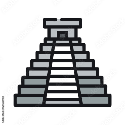 mayan pyramid icon design