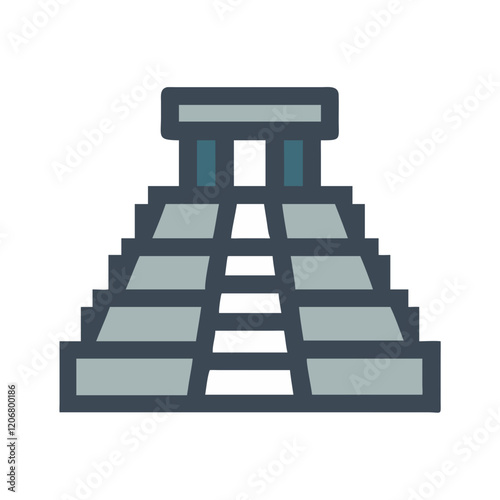 mayan pyramid icon design