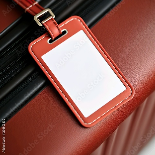 Blank luggage tag mockup