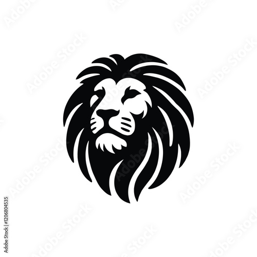 lion head silhouette vector art design
