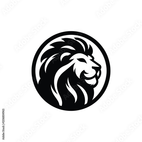 lion head silhouette vector art design
