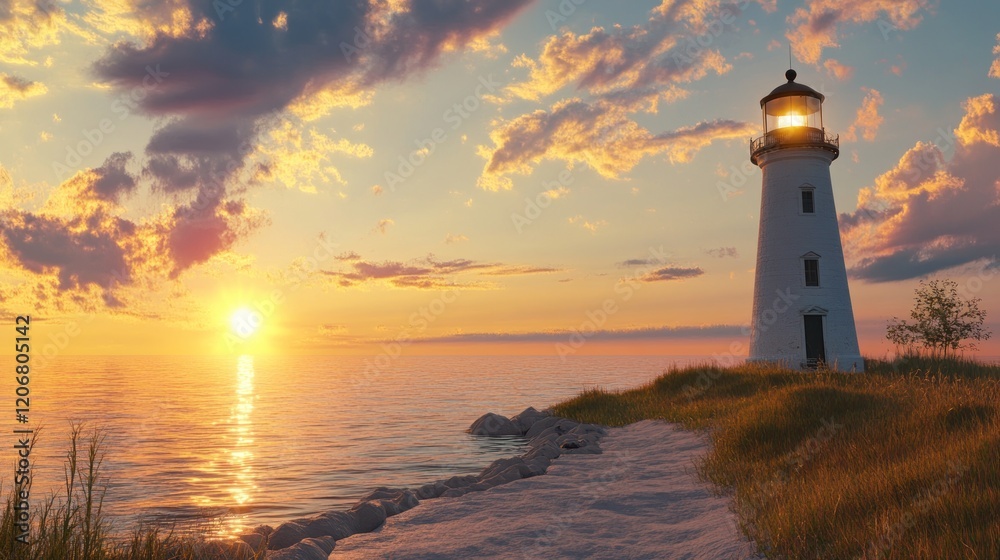 Lighthouse at Sunset Lighthouse at Sunset