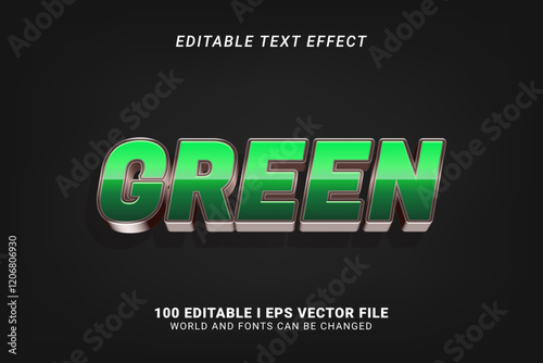 Green Editable Text Effect Design