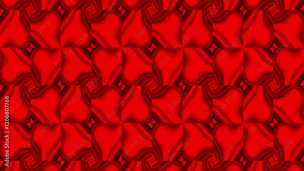 Abstract red animated lines wave background .Vibrant Abstract Background Digital Rendering