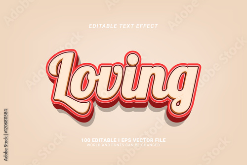 Loving Editable Text Effect design