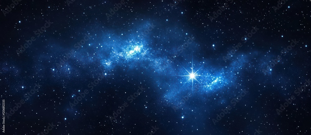 Fototapeta premium Cosmic Nebula Starry Night Sky Background