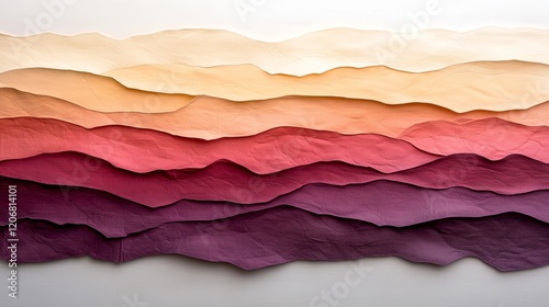 Wallpaper Mural Abstract layered paper background in warm tones showcasing smooth textures and gentle gradients, perfect for creative design and artistic projects emphasizing color and form Torontodigital.ca