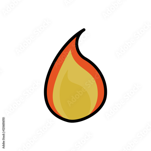 illustration of flame on white background