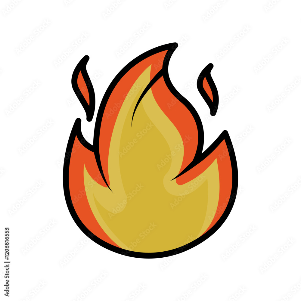 illustration of flame on white background illustration of flame on white background