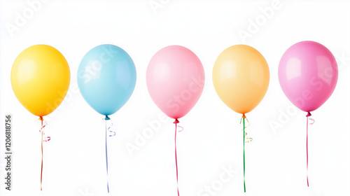 Pastel Balloons in a Row: F...