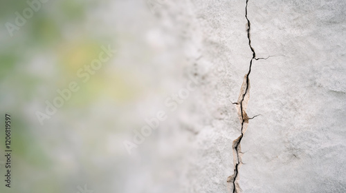 Cracked Concrete Wall: A cl...