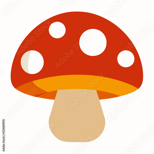 Mushroom icon vector on white background.