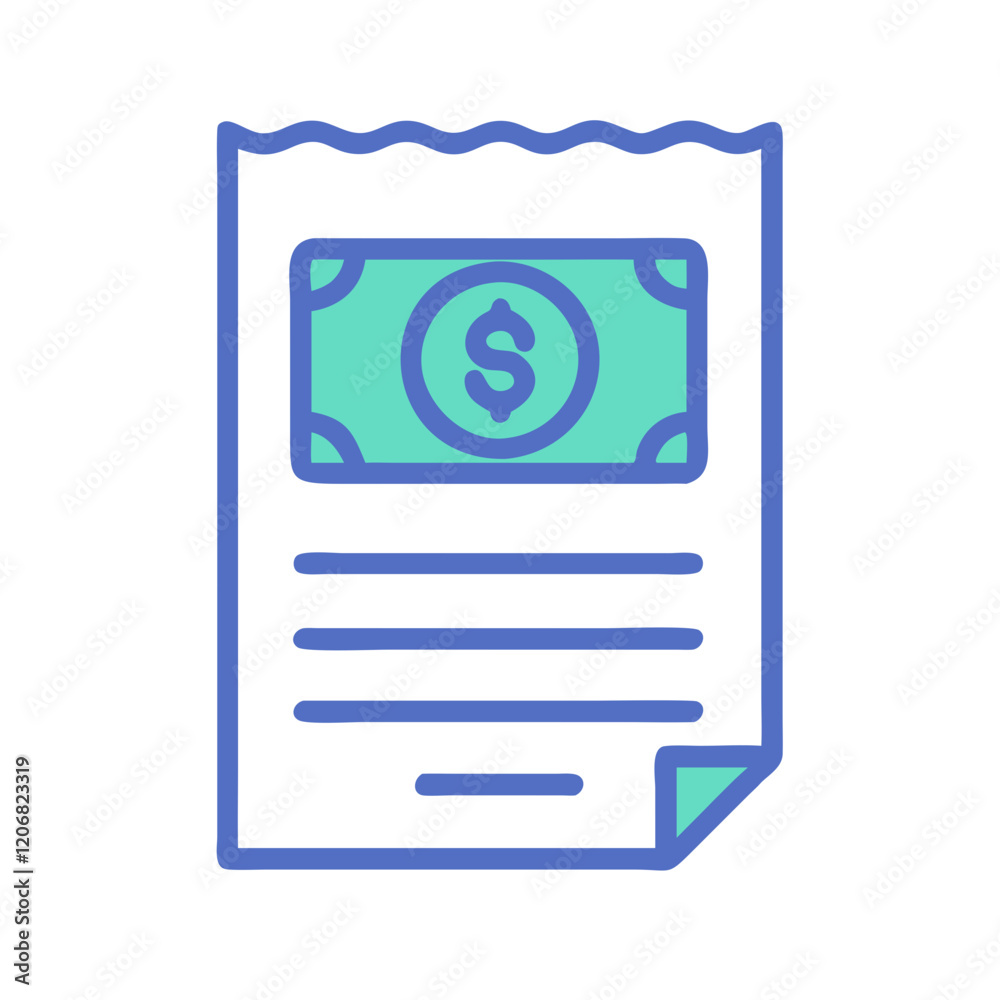 paper bill icon design paper bill icon design