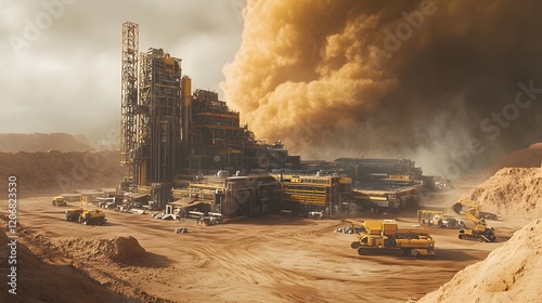 Industrial Complex Under a Dust Storm