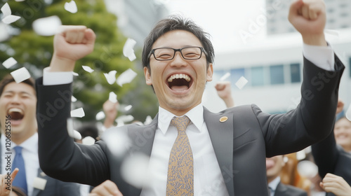 Triumphant Businessman: A j...