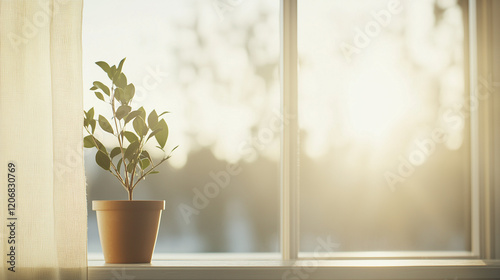 Sunlight and a potted plant...