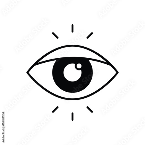 Eye icon isolated on a white background. Vector illustration.