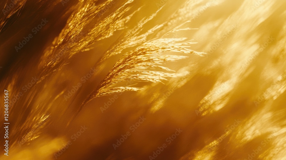 A hand-held view of golden rice stalks gently moving in a breeze. A hand-held view of golden rice stalks gently moving in a breeze.