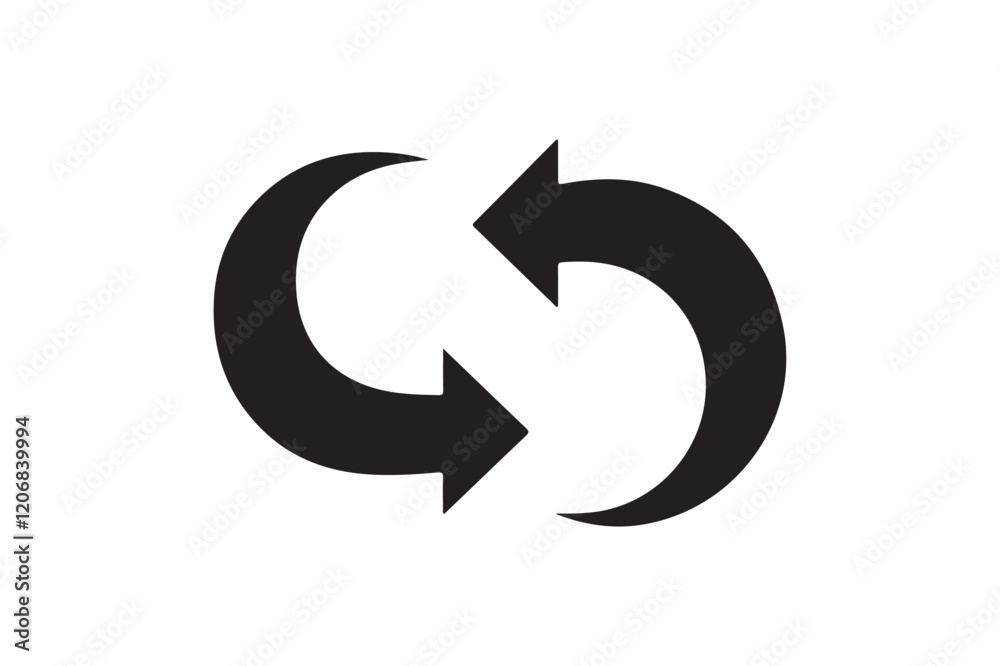 Recycle arrow vector icon set. Recycled signs illustration isolated. arrows icon vector diagram infographic set. Sync repeat and reload symbol icon, rotate arrow on white background. Recycle arrow vector icon set. Recycled signs illustration isolated. arrows icon vector diagram infographic set. Sync repeat and reload symbol icon, rotate arrow on white background.
