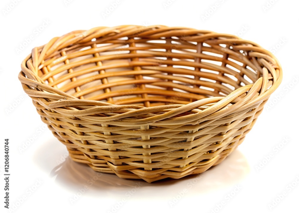 empty basket isolated on a white background empty basket isolated on a white background