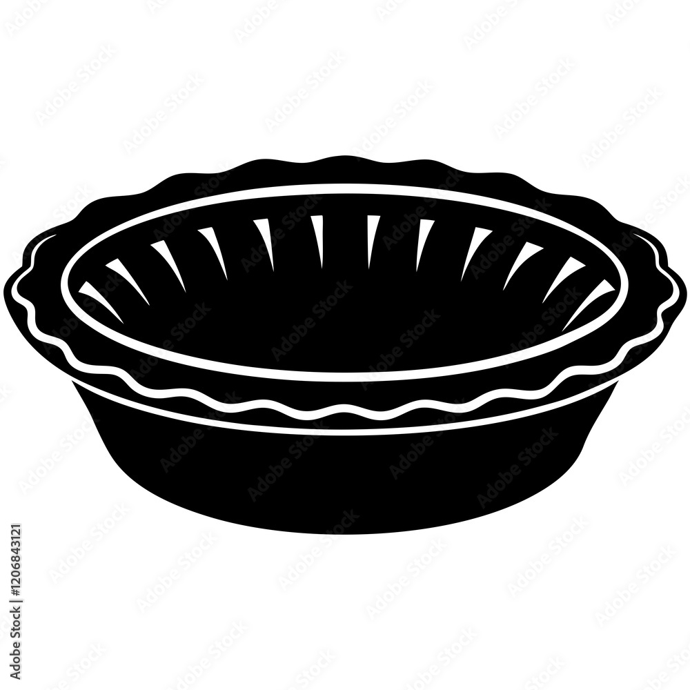 pie dish silhouette vector illustration pie dish silhouette vector illustration