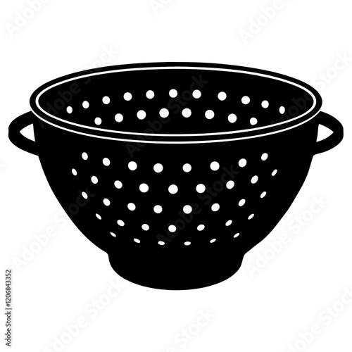 colander silhouette vector illustration 