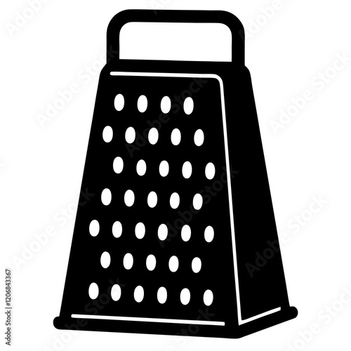 grater silhouette vector illustration 