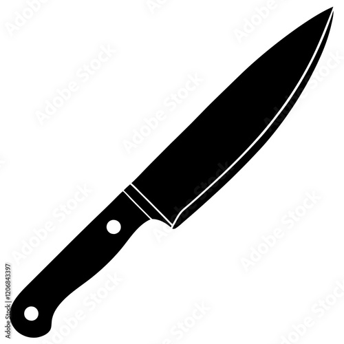  paring knife silhouette vector illustration 