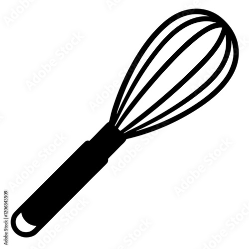 whisk silhouette vector illustration 