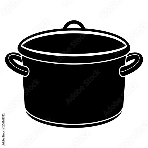 stockpot silhouette vector illustration 