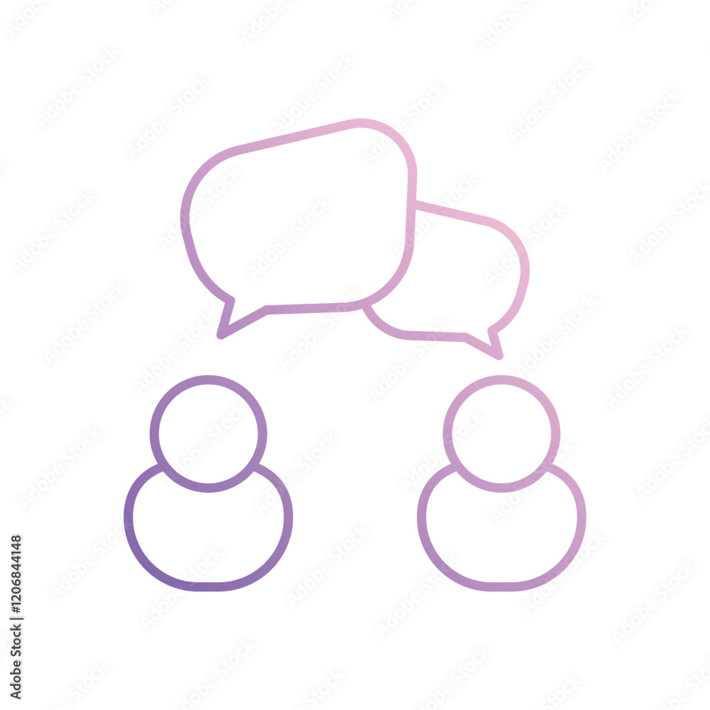 Conversation  icon isolated on a white background. Vector illustration.