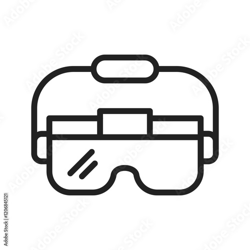 Goggles icon vector image. Suitable for mobile apps, web apps and print media.