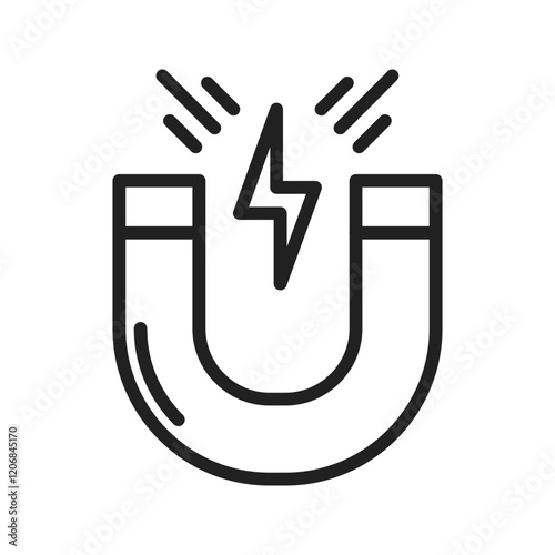 Magnetism icon vector image. Suitable for mobile apps, web apps and print media.