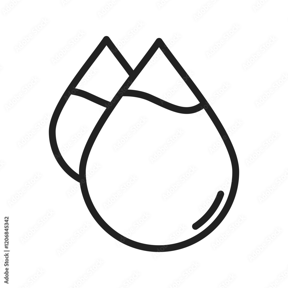 Water Droplet icon vector image. Suitable for mobile apps, web apps and print media. Water Droplet icon vector image. Suitable for mobile apps, web apps and print media.