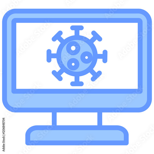 Virus Blue Icon