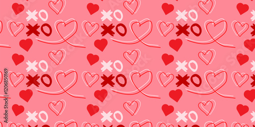 seamless pattern with hearts for valentine celebration. perfect for background, wallpaper, poster.