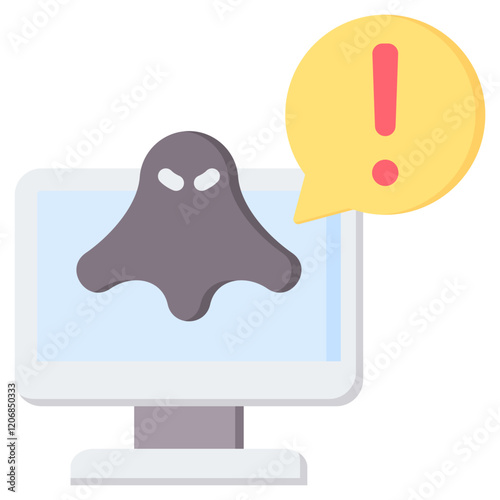 Scareware Flat Icon