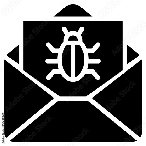 Spam Email Glyph Icon