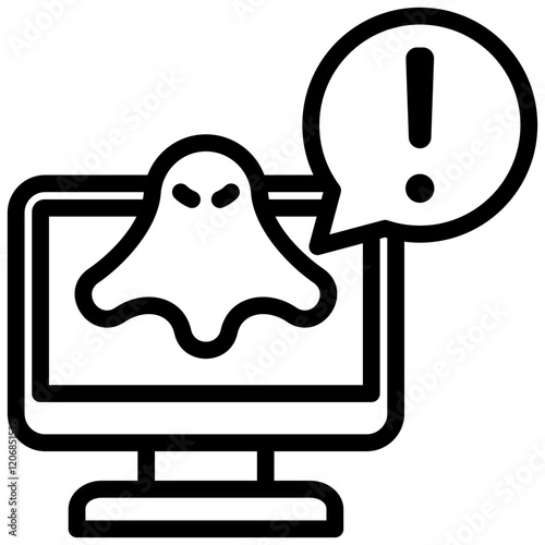 Scareware Outline Icon