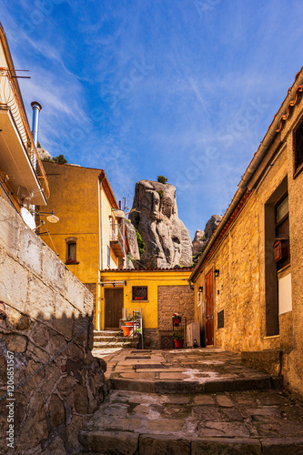 views of the village of Castelmezzano inside the Dolomiti Lucane, Potenza province Basilicata photo