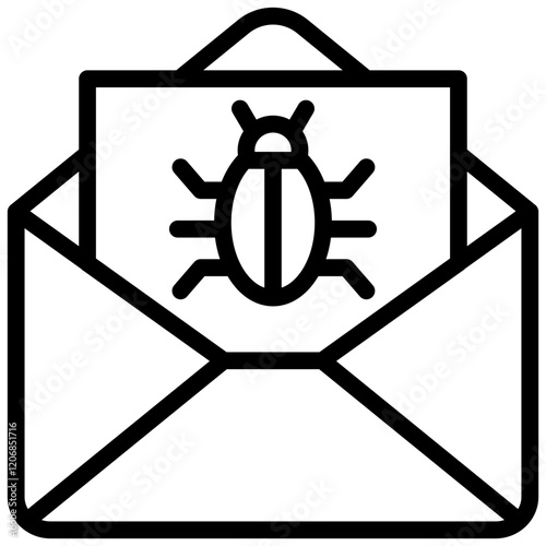 Spam Email Outline Icon