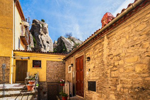 views of the village of Castelmezzano inside the Dolomiti Lucane, Potenza province Basilicata photo