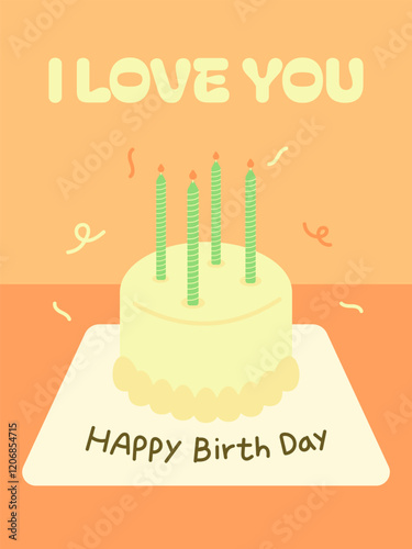 happy birthday greeting celebration card poster