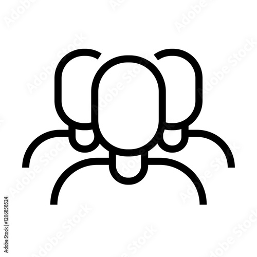 Team. Collaboration, Group Effort, Workforce. Vector Editable Stroke Icon.