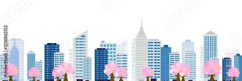 桜　ビル　春　背景