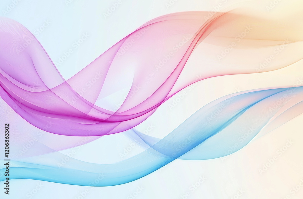 Fototapeta premium Pastel Gradient Background with Soft Pink, Blue, and Yellow Tones, Centered Light Smoke, High Resolution, Blurred Abstract Design, Perfect for Text Overlay and Ultra-Realistic Photography