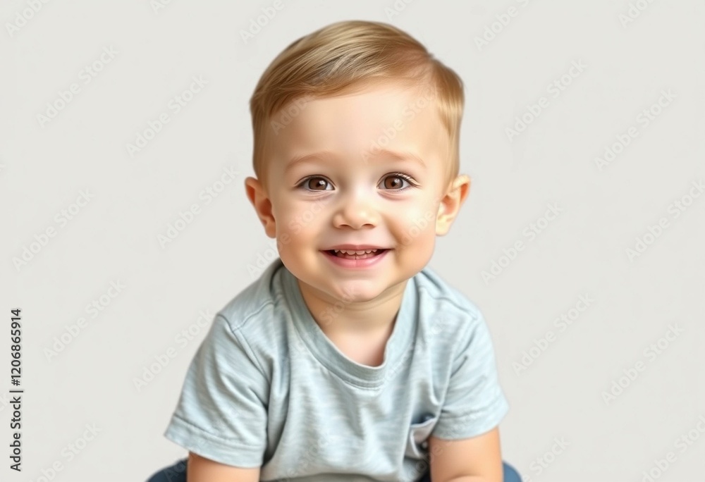 Portrait of a 3-year-old boy with a bright smile Portrait of a 3-year-old boy with a bright smile