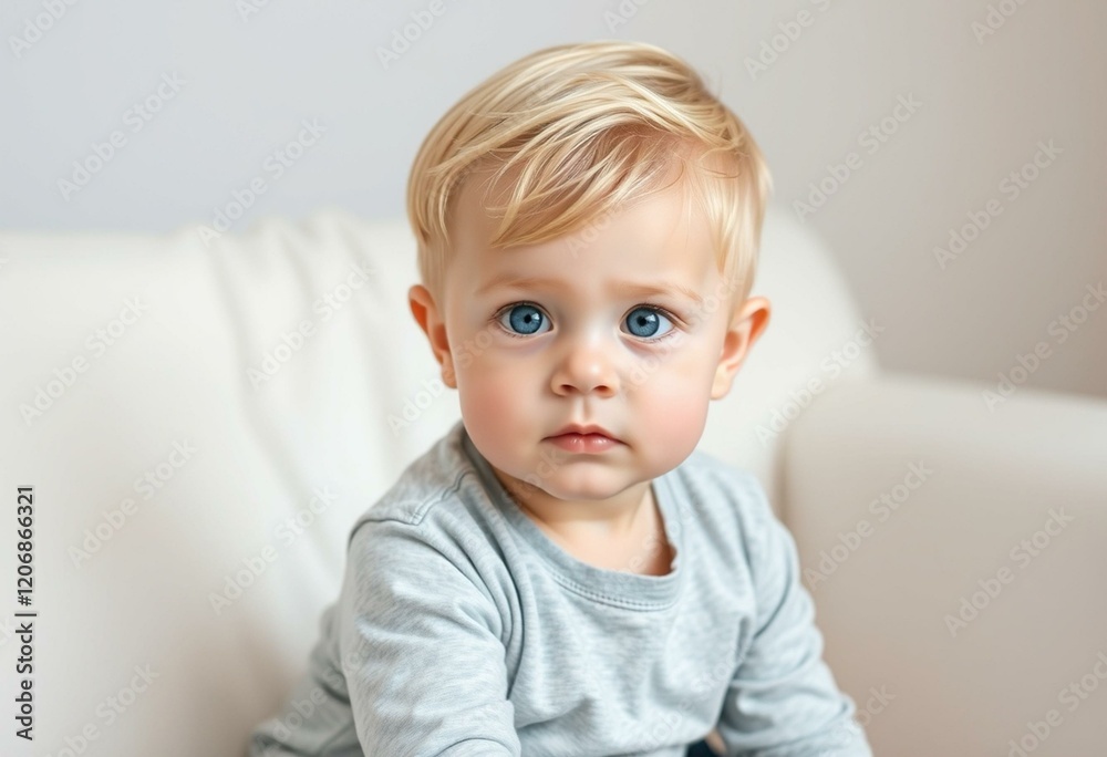 Portrait of a young boy with a gentle expression Portrait of a young boy with a gentle expression